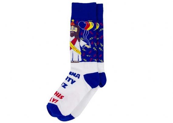 Jesus Birthday Knee High Calcetines navideños feos para hombre