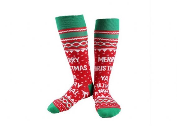 Feliz Navidad Ya Filthy Animal Crazy Christmas Calcetines