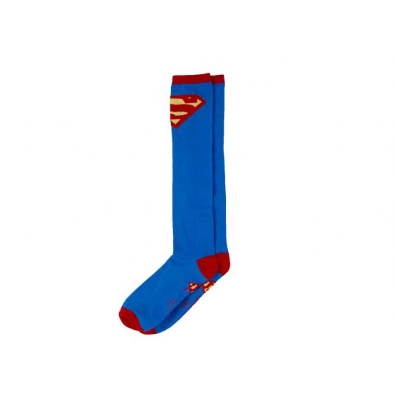 Blue Superman Custom Logo Knee High Sports Socks