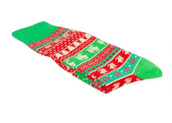 Calcetines feos de reno de punto de algodón de 200 GG para festival