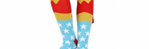 Long Knee High Warm Winter Mens Christmas Socks With Hand Made Cape