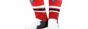 Red Fireplace Knitted Funny Warm Christmas Socks