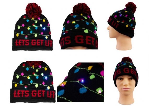 Gorrita tejida acogedora de la Navidad del algodón de los accesorios calientes coloridos de encargo del invierno con la