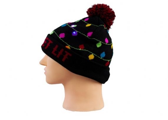 Gorrita tejida acogedora de la Navidad del algodón de los accesorios calientes coloridos de encargo del invierno con la