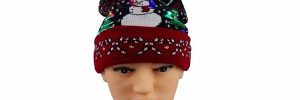 Winter Acrylic And Wool Warm Christmas Beanie Hat Custom Design For Promotion