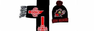 Black Jacquard Pattern Winter Accessories Beanie Hat With Scarf Set