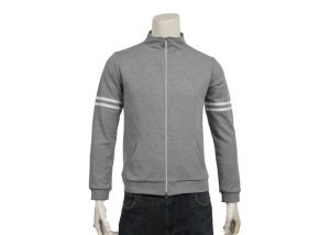 Spring Mens Knit Sweater Grey Cable Knit Cardigan Design 100% Acrylic With Zippers