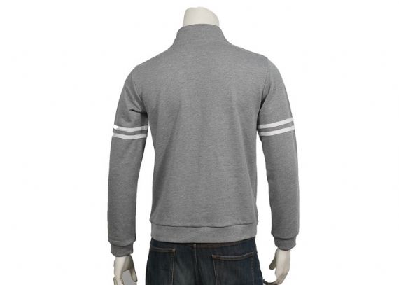 Suéter de punto de primavera para hombre Diseño de cárdigan de punto de cable gris 100% acrílico con cremalleras