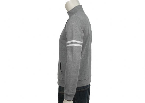 Suéter de punto de primavera para hombre Diseño de cárdigan de punto de cable gris 100% acrílico con cremalleras