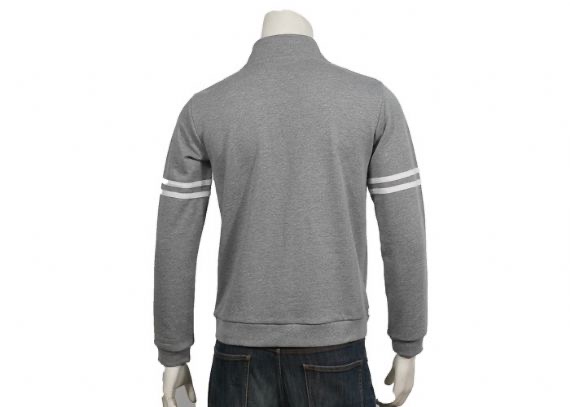 Suéter de punto de primavera para hombre Diseño de cárdigan de punto de cable gris 100% acrílico con cremalleras