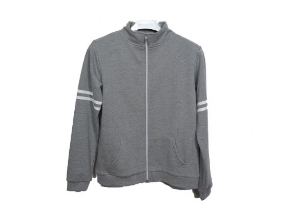 Suéter de punto de primavera para hombre Diseño de cárdigan de punto de cable gris 100% acrílico con cremalleras