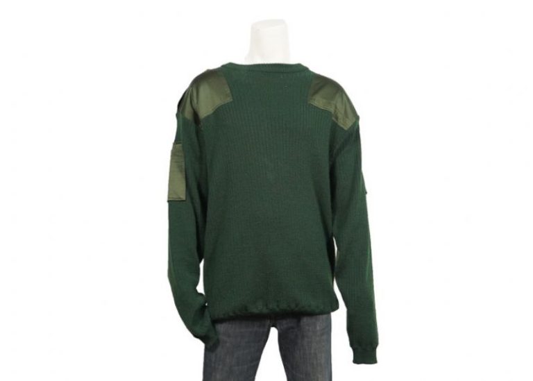 Oliver Green Wool Round Neck Military Uniform Sweater