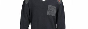 Winter Polyester 7 Gauge Thick Mens Military Style Sweater With Full Sleeve