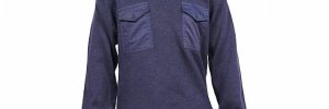 Custom Winter Military Uniform Sweater Navy Blue Woolen Blend Mens Military Sweater