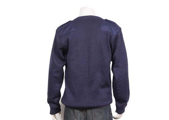 Suéter de uniforme militar de invierno personalizado Suéter militar para hombre de mezcla de lana azul marino