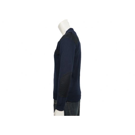 V Neck Soft Polyester Blended Army Knit Sweater Pullover In British Style