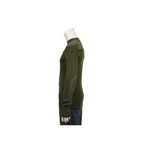 Heavy Duty Police Thick Pullover Sweaters , Brown Military Sweater With Elbow Patch