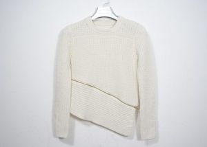 Custom Thick Keep Warm Cable Knit Sweater Womens Acrylic White Pullover Style