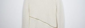 Custom Thick Keep Warm Cable Knit Sweater Womens Acrylic White Pullover Style