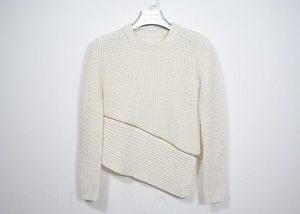 Custom Thick Keep Warm Cable Knit Sweater Womens Acrylic White Pullover Style