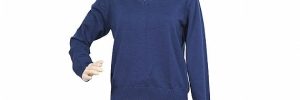 Autumn Blue Anti - Pilling School Uniform Sweaters With Rib Hem For Unisex
