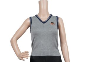 Cotton Blend Sleeveless Girls School Uniform Sweater
