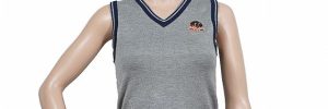 Cotton Blend Sleeveless Girls School Uniform Sweater