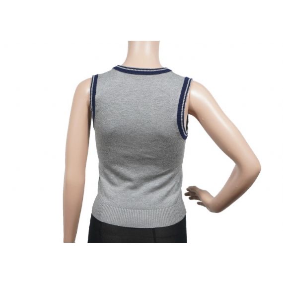 Cotton Blend Sleeveless Girls School Uniform Sweater