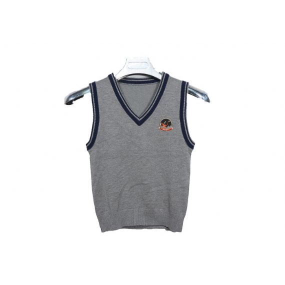 Cotton Blend Sleeveless Girls School Uniform Sweater