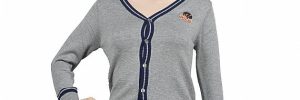 Breathable Grey School Uniform Cardigan Sweaters For Autumn And Winter