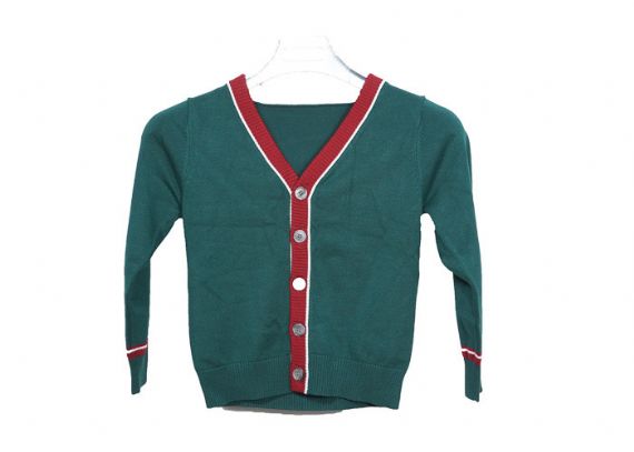 Suéteres del uniforme de la escuela primaria, verde del suéter del vestido de la escuela anti – encogimiento