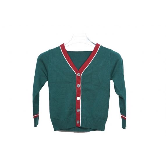 Suéteres del uniforme de la escuela primaria, verde del suéter del vestido de la escuela anti – encogimiento