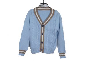 Blue Children Winter Autumn Cable Kids Knit Sweater Cardigan Clothing For Boy