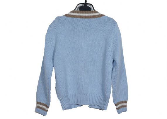 Niños azules Invierno Otoño Cable Niños Suéter de punto Cardigan Ropa para niño