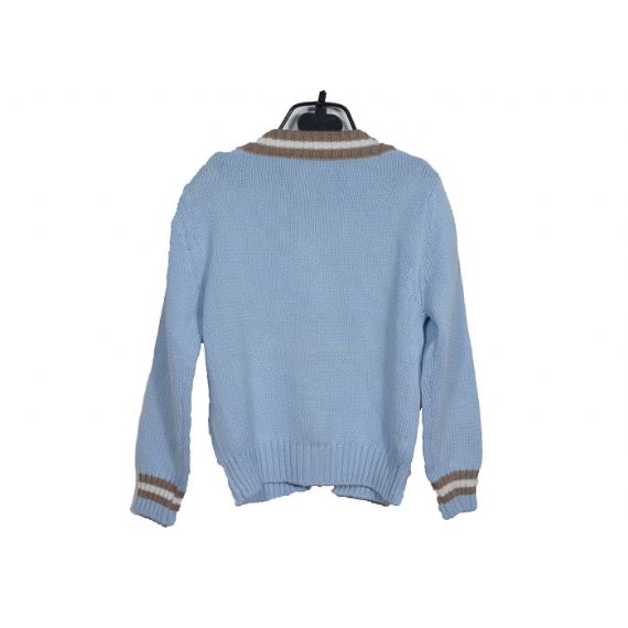 Niños azules Invierno Otoño Cable Niños Suéter de punto Cardigan Ropa para niño