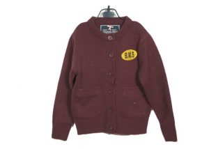 Purple Long Sleeve Cardigan Kids Knit Sweater Winter Designs With Two Pockets