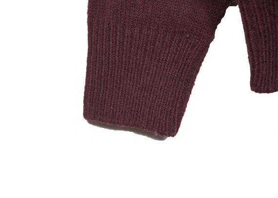 Cárdigan de manga larga morado Suéter de punto para niños Diseños de invierno con dos bolsillos
