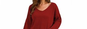V Neck Loose Autumn Sustainable Hoodie