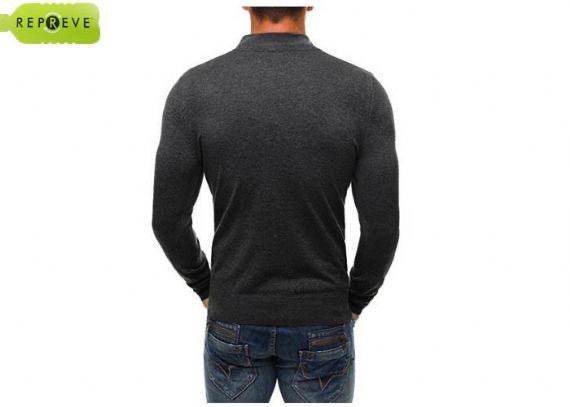 Sustainable Polyester Knitted 1/4 Zip Up Pullover Sweater