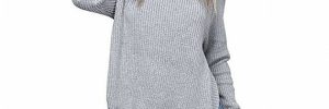 Women Round Neck 7GG Knitted Recycled Sweater