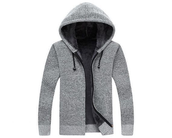 Suéter de punto para hombre con cremallera y cuello en V ISO M L XL