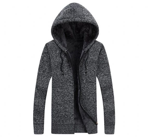 Suéter de punto para hombre con cremallera y cuello en V ISO M L XL