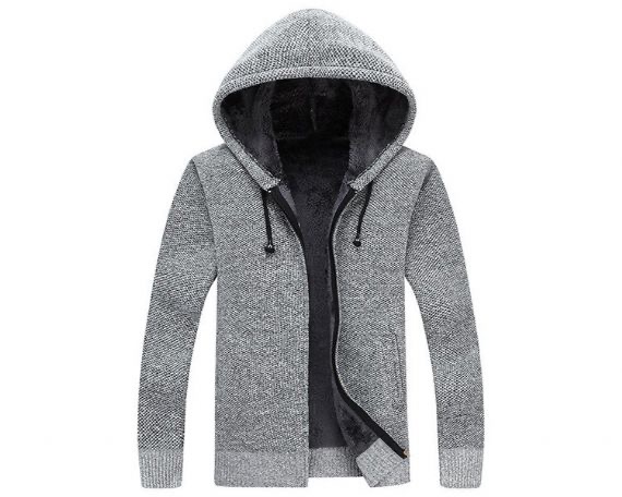 Suéter de punto para hombre con cremallera y cuello en V ISO M L XL