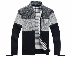OEM Long Sleeve Cardigan Zipper Cozy Knit Sweater
