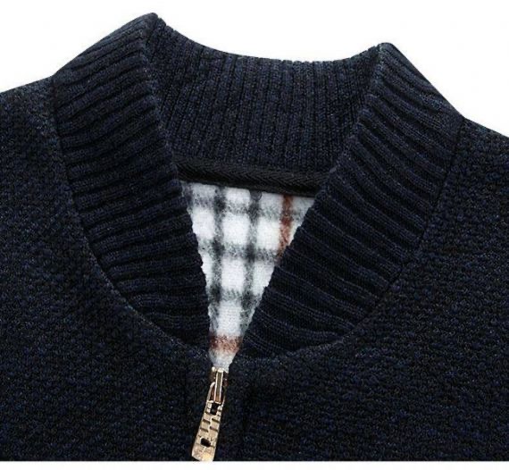 OEM Long Sleeve Cardigan Zipper Cozy Knit Sweater