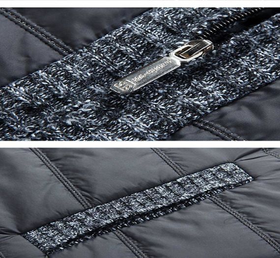L XL XXL Chaqueta tipo cárdigan de punto con patchwork y corte musculoso