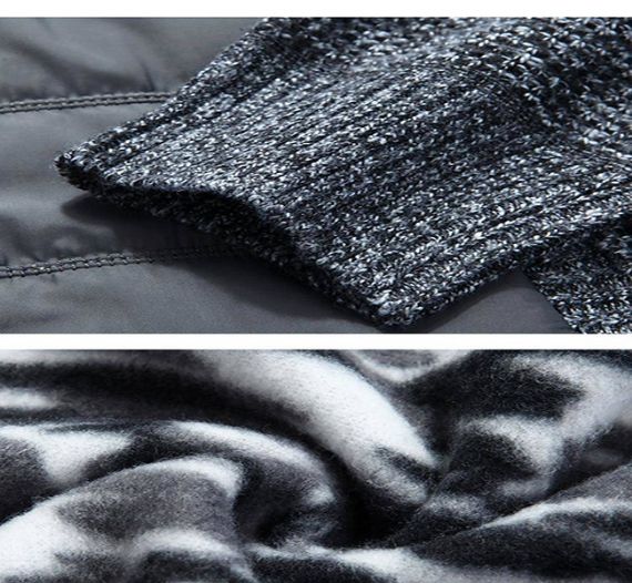 L XL XXL Chaqueta tipo cárdigan de punto con patchwork y corte musculoso