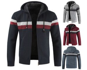 ISO Turtleneck Zipper Cardigan Hooded Cozy Knit Sweater