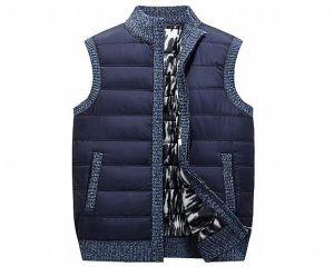 OEM Mandarin Collar Knitted Sleeveless Cardigan Vest