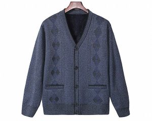 OEM V Collar Cardigan Prismatic Cozy Knit Sweater